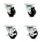 Service Caster 3 Inch Phenolic Wheel Swivel Top Plate Caster Set with 2 Brakes SCC-20S314-PHR-2-TLB-2 - alternate 3